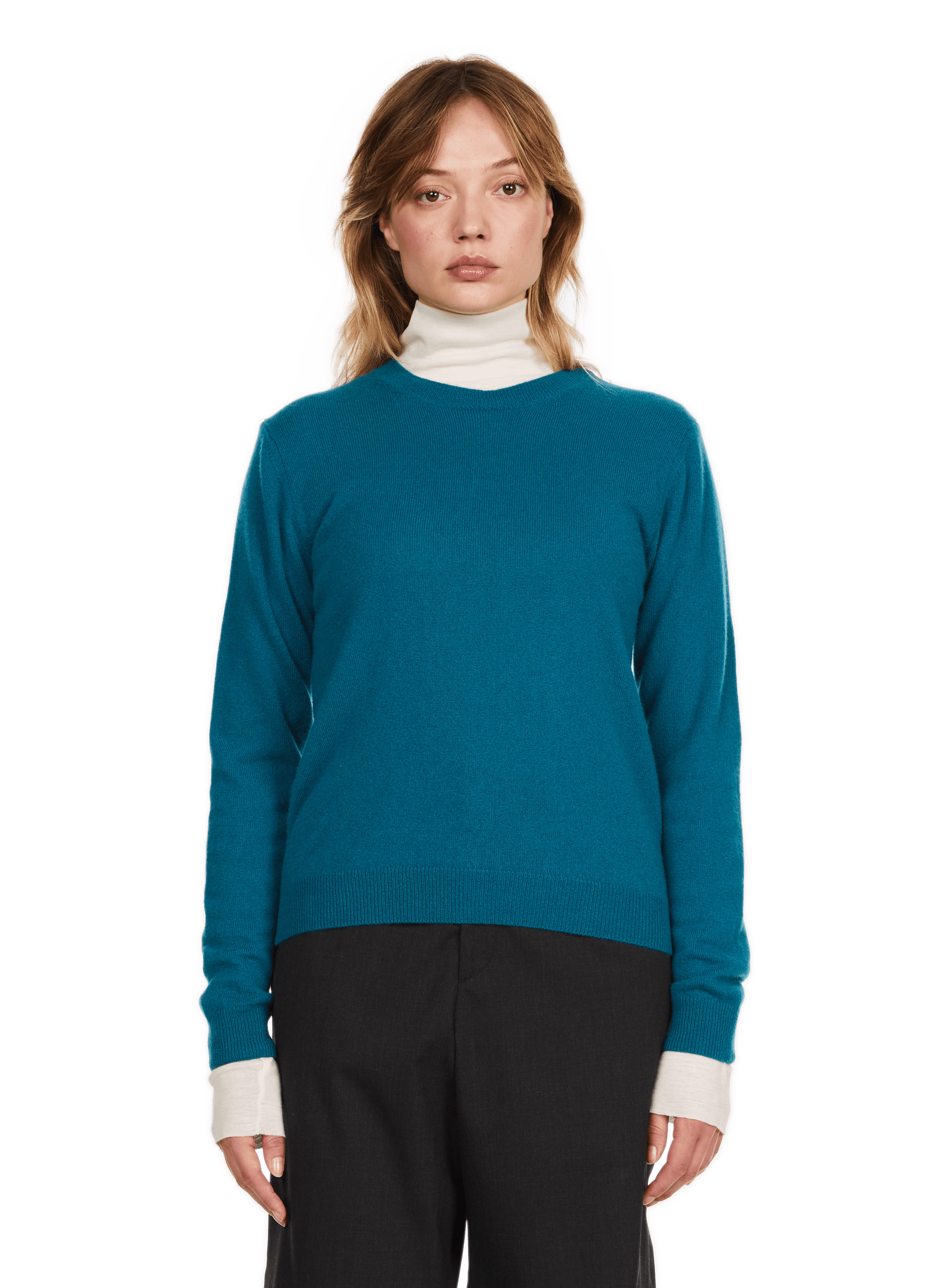 QIRIA - Pull droit en cachemire | Vert