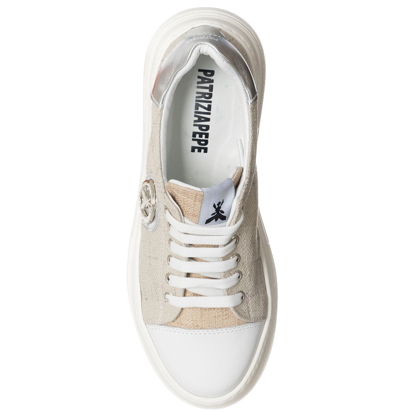 Patrizia Pepe Sneakers Shina beige/argenté