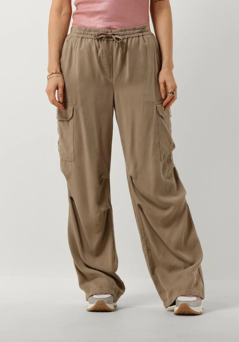 SUMMUM bruine summum cargobroeken trousers cargo tencel