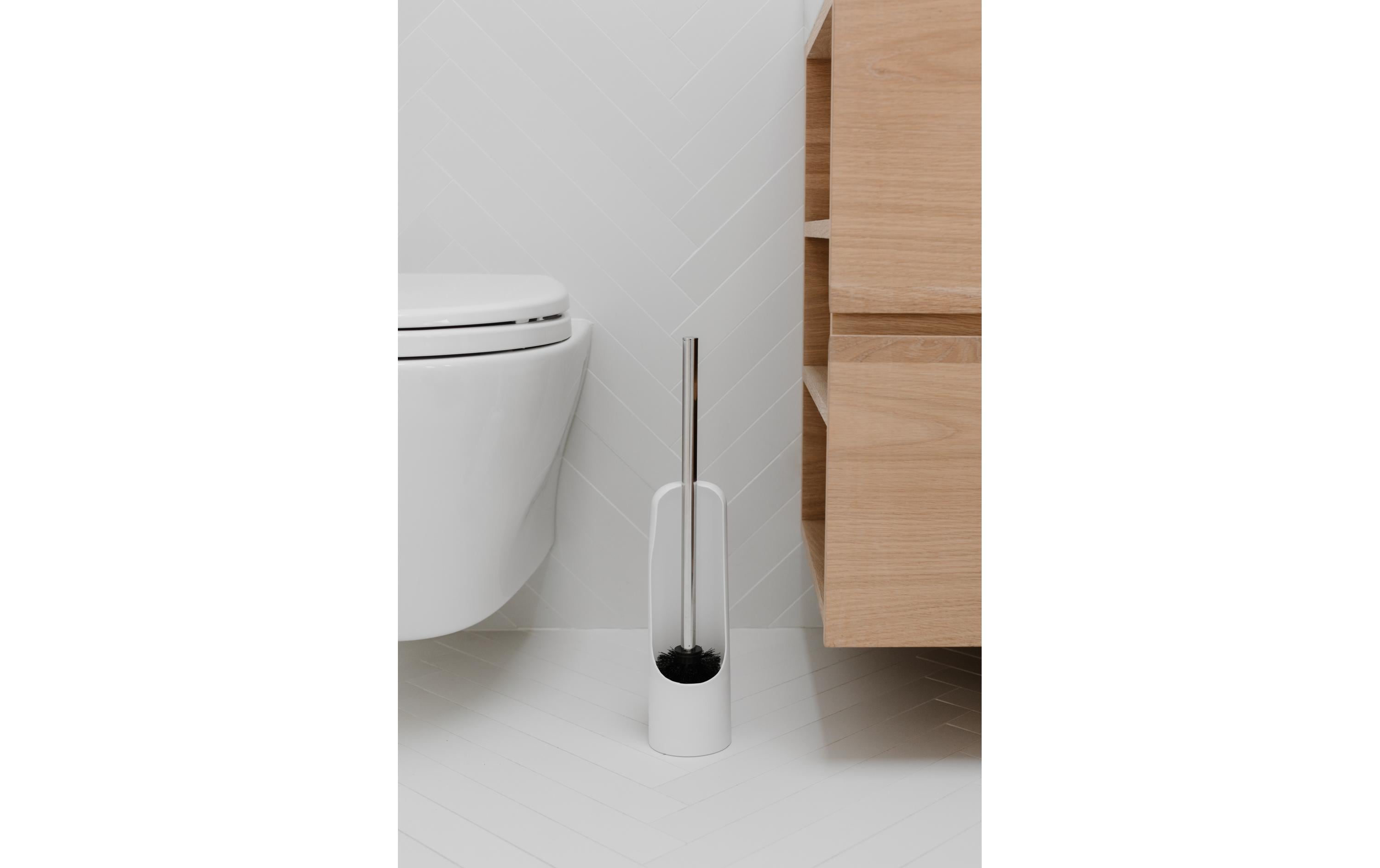 Toilettenbürste Touch WeissWC-Bürstenhalter