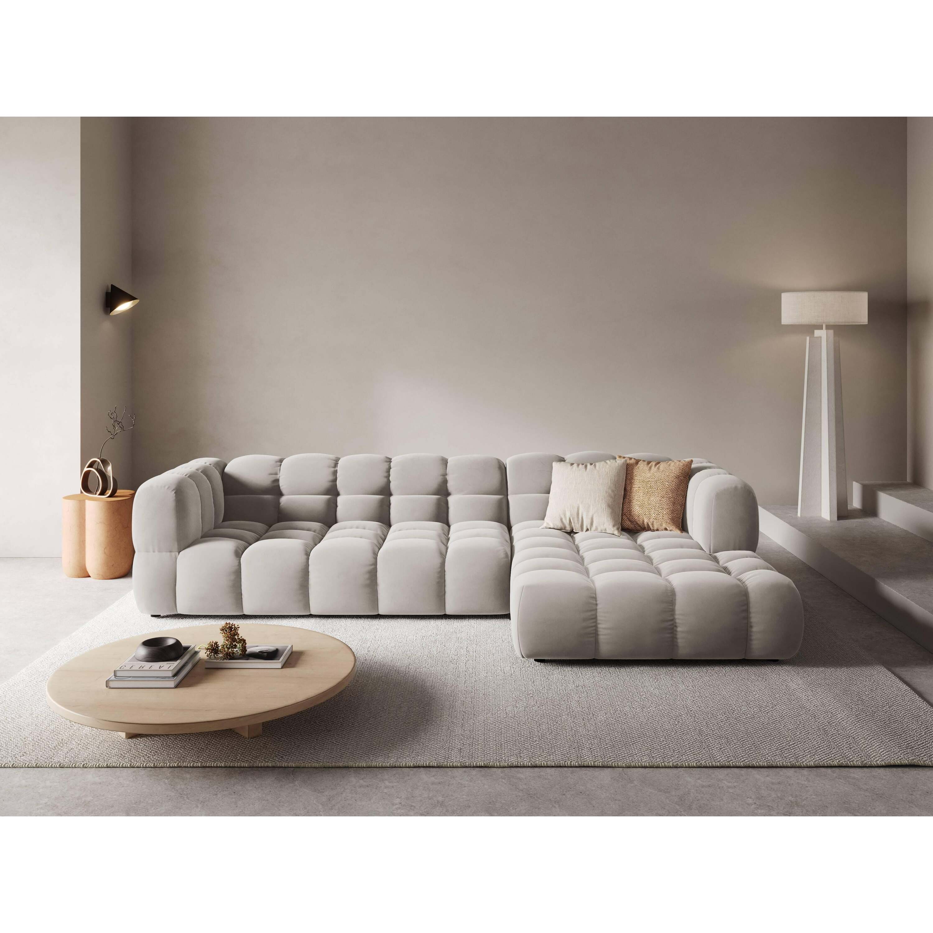 Cosmopolitan Design Sky 4-zits Hoekbank Rechts - Lichtbeige