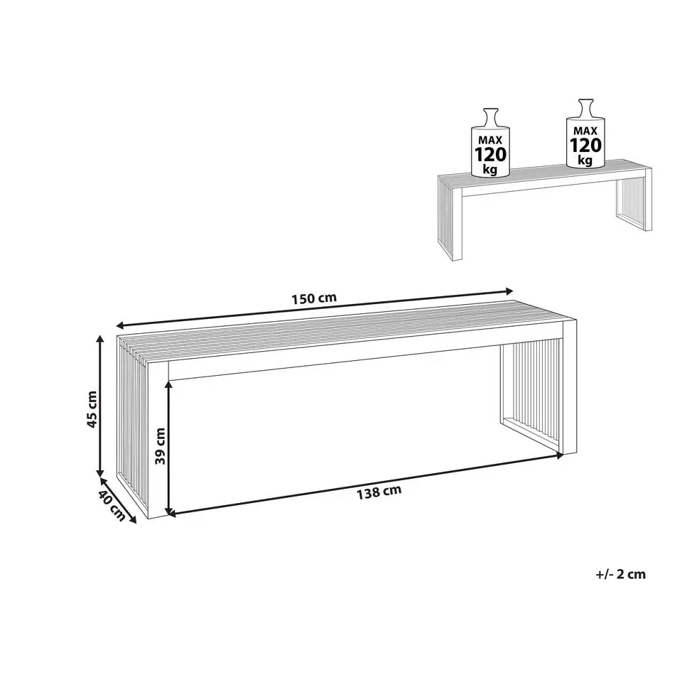 SULZANO - Tuinbank set van 2 - Lichthout - Acaciahout