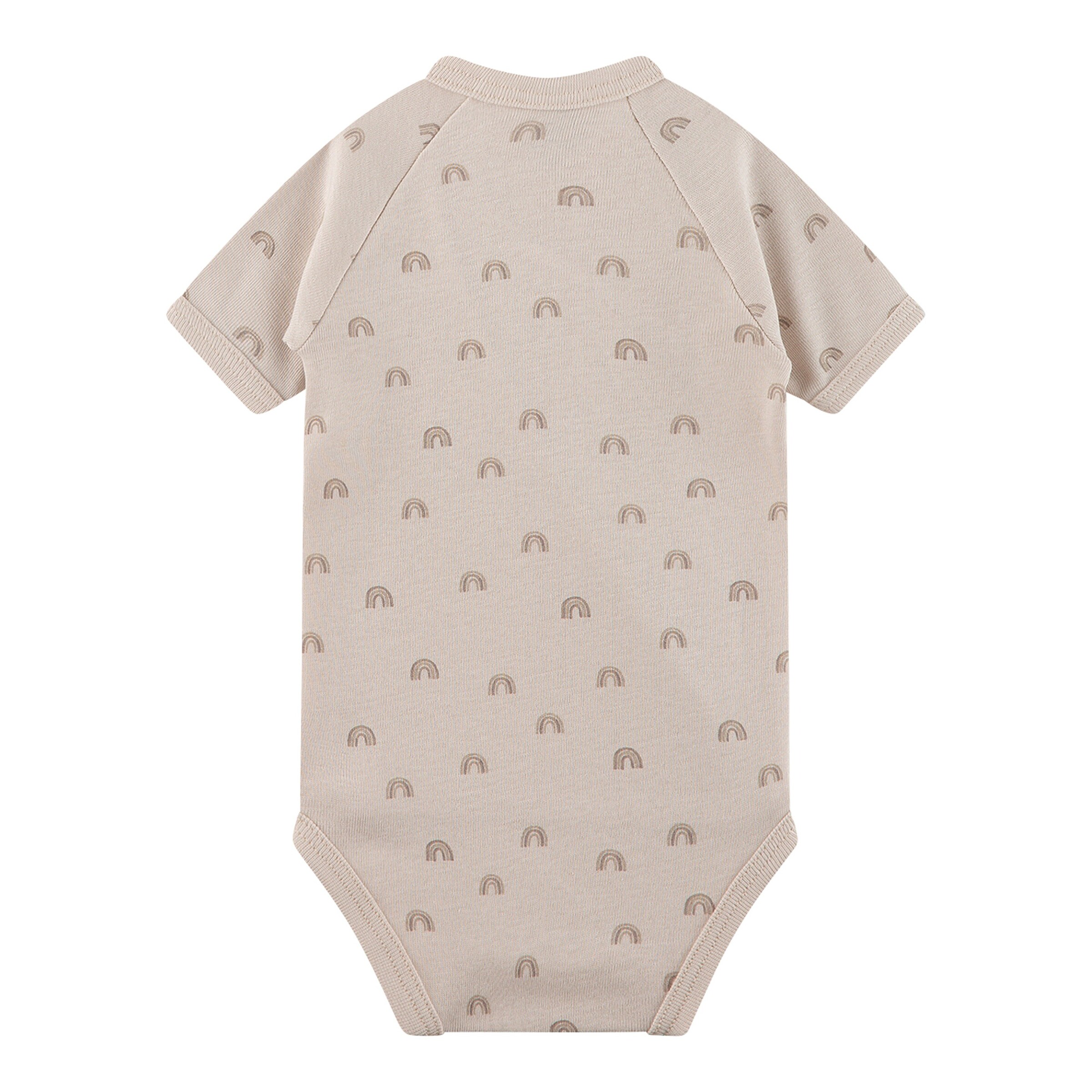 Sanetta Wickelbody kurzarm Regenbögen beige
