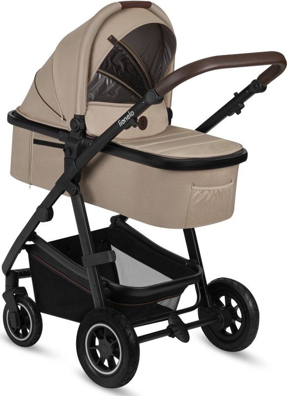 Lionelo Amber 3 in 1 - Kinderwagen - Geveerde Pompwielen - Reiswieg - Autostoel