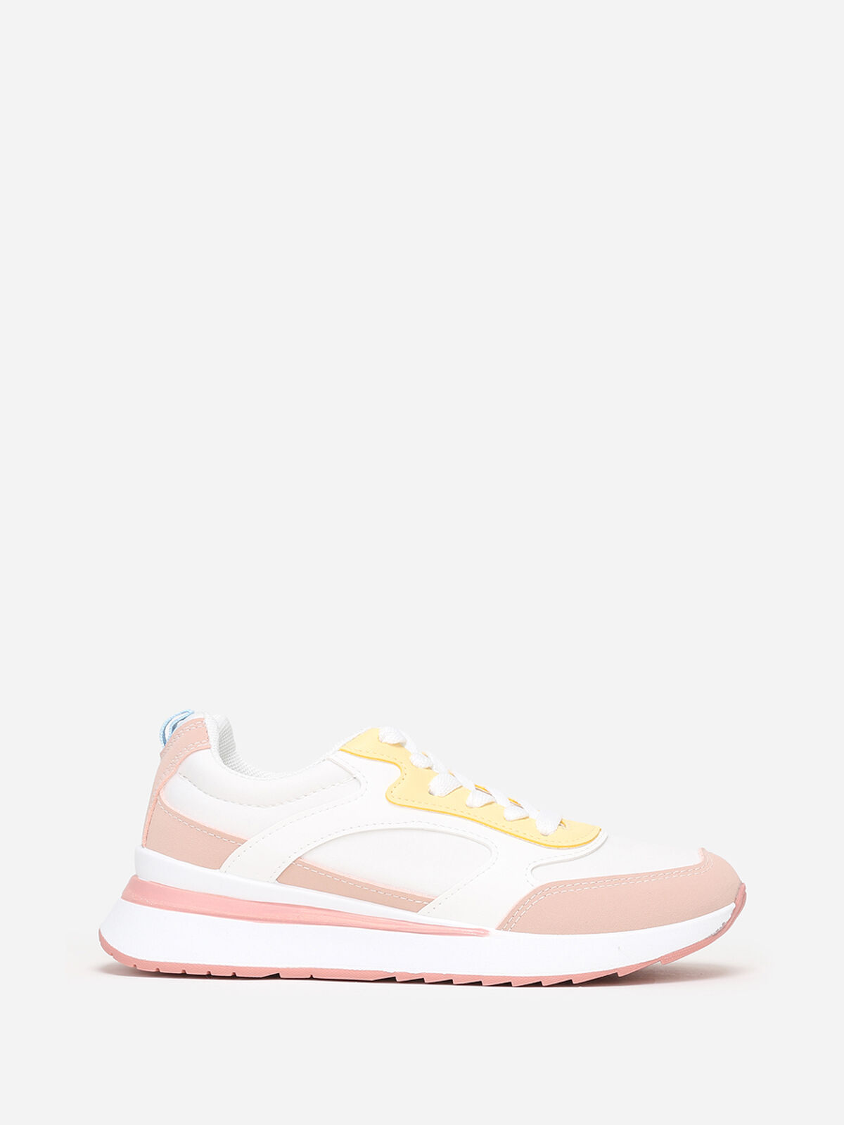 Baskets running compensées- Rose