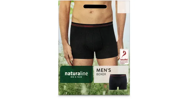 Naturaline Textil Herren Boxer schwarz M
