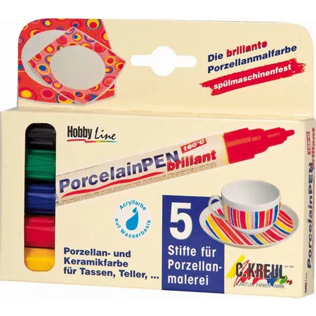 KREUL PorcelainPen brillant 160°C 5er Set