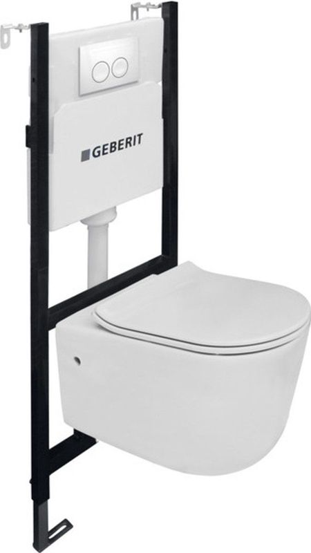 Van Marcke - Combo Up - Toiletset - Wit - Pureflow Rimless Hang