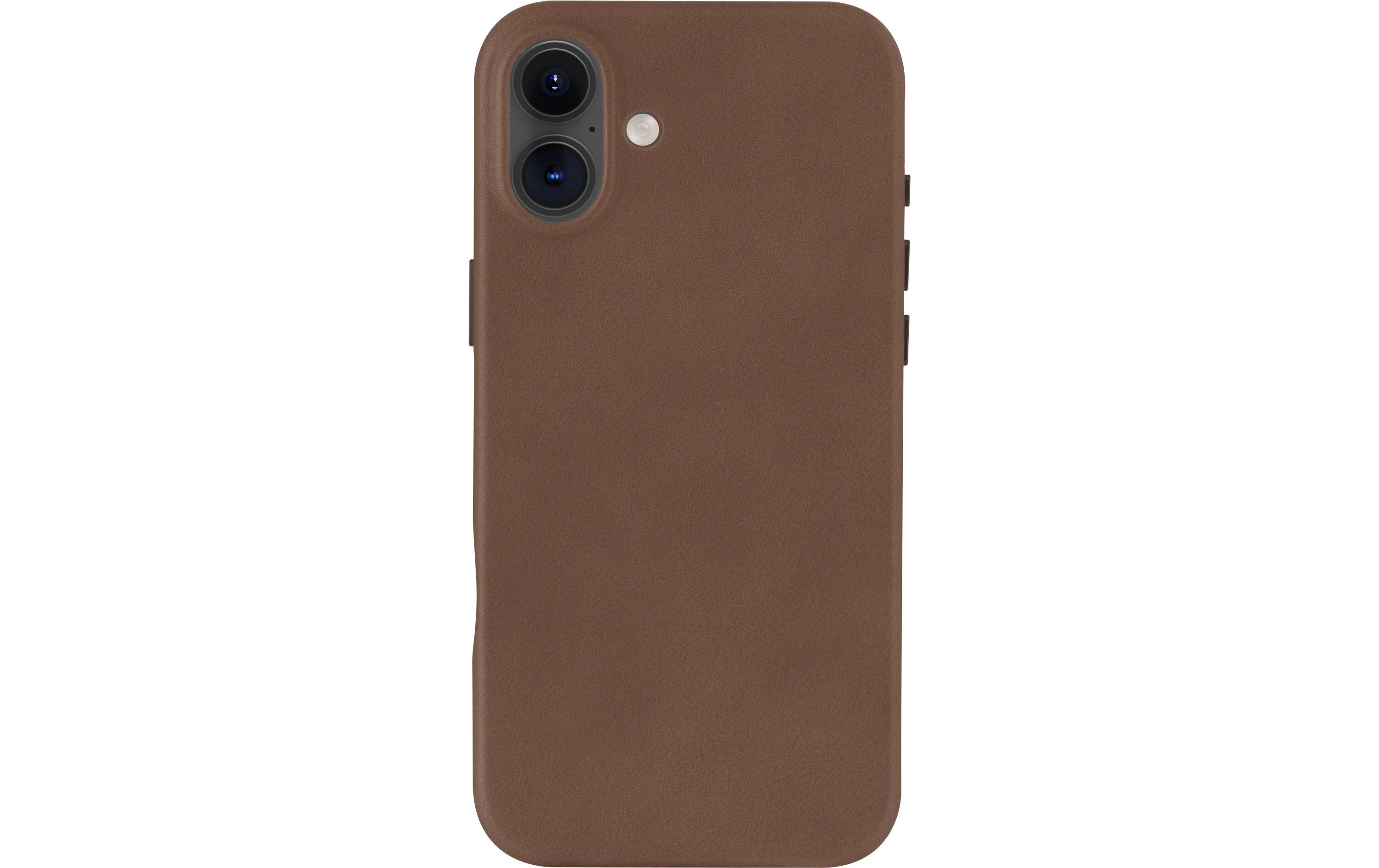Book Cover Roskilde iPhone 16 Plus BraunSchutzhülle aus Leder mit MagSafe-Funktion für das Apple iPhone 16 Plus
