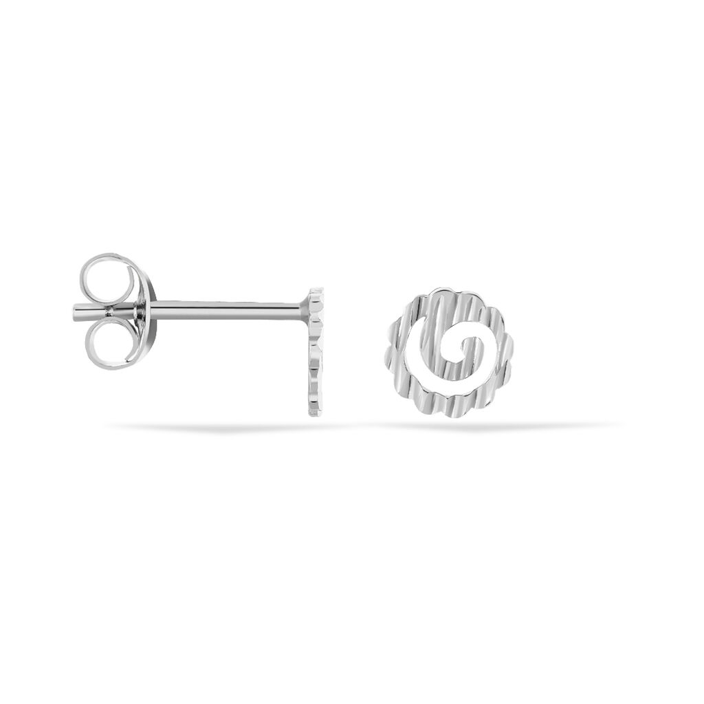 Boucles D'oreilles Puces Selima Argent Blanc