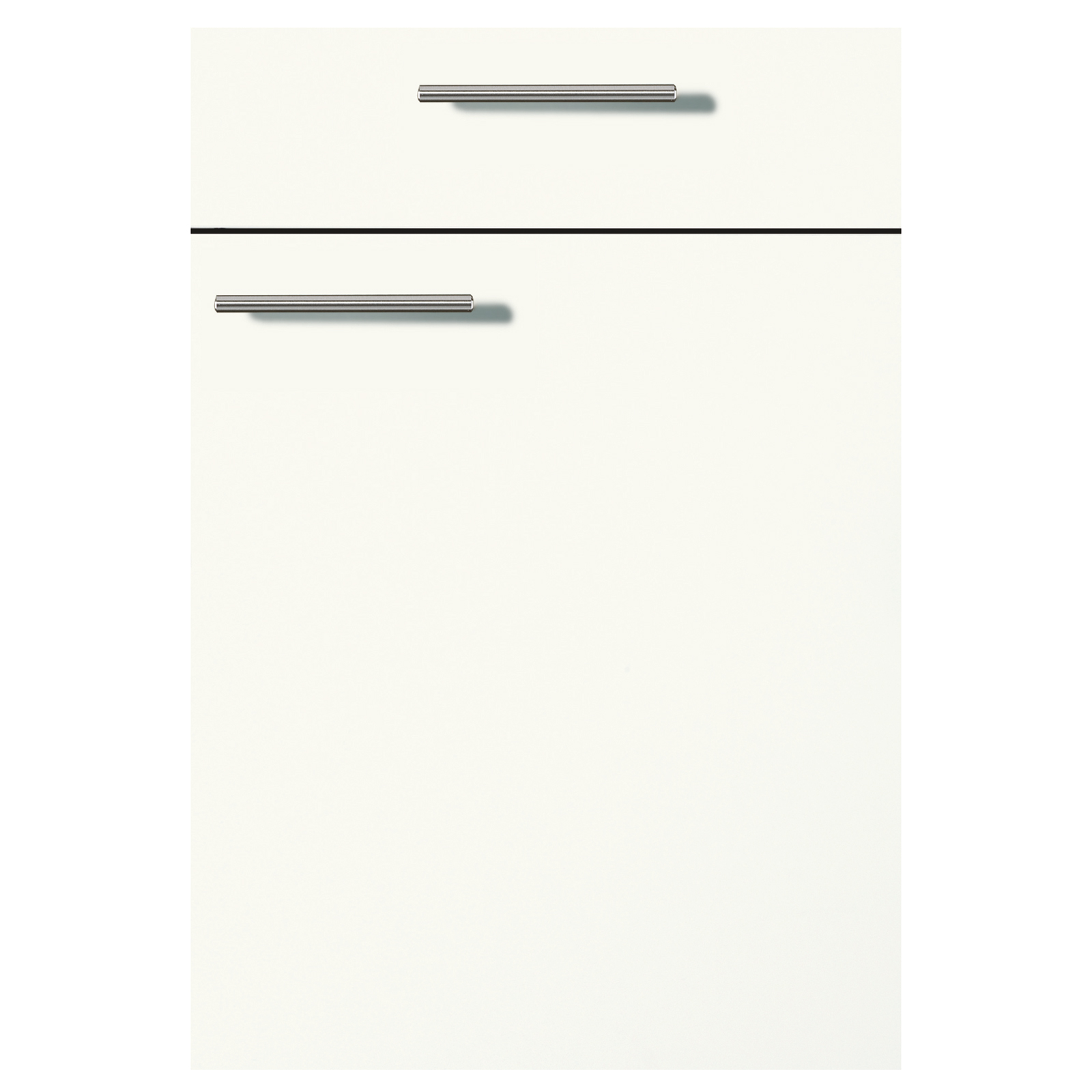 pino Küchenblock PN80 - weiß - Steineiche - mit E-Geräten - Kühlschrank links - 280 cm