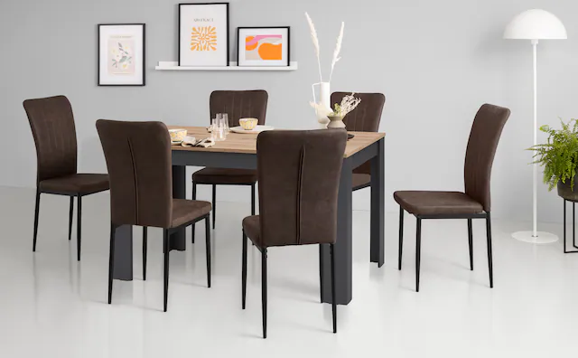 Home affaire Essgruppe »Bergamo« Set, 5 Stk. tlg. moderne 5 - teilige Essgruppe, erhältlich in vielen Grössen und Farben