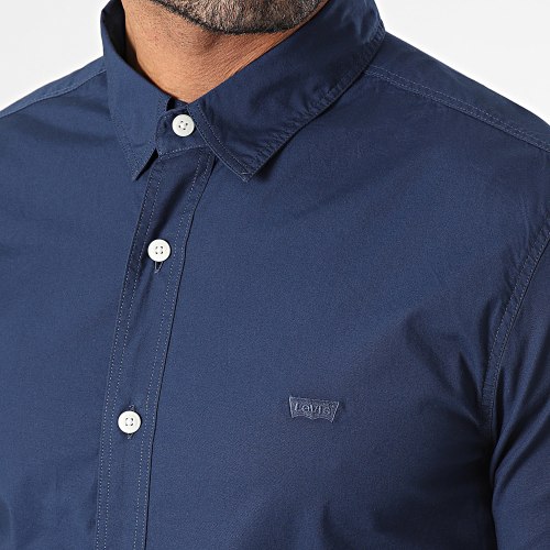 Chemise Manches Longues Slim 86625 Bleu Marine