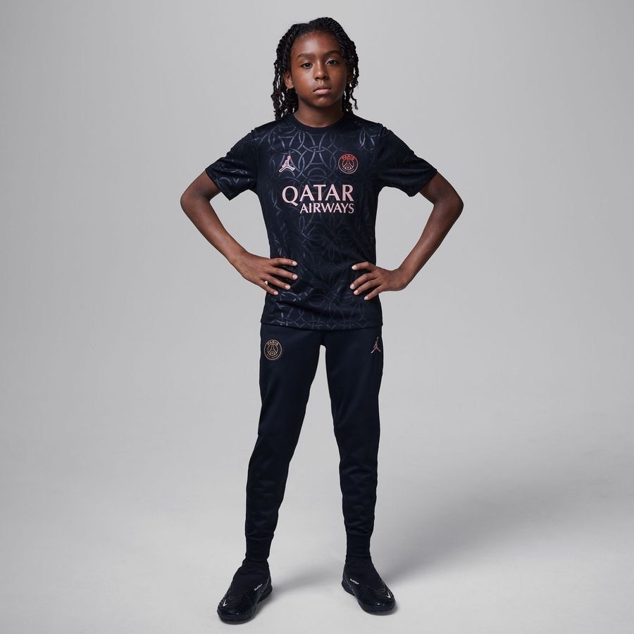 Paris Saint-Germain T-shirt d'Entraînement Dri-FIT Academy Pro Avant-Match 3ème - Noir/Rose Enfant