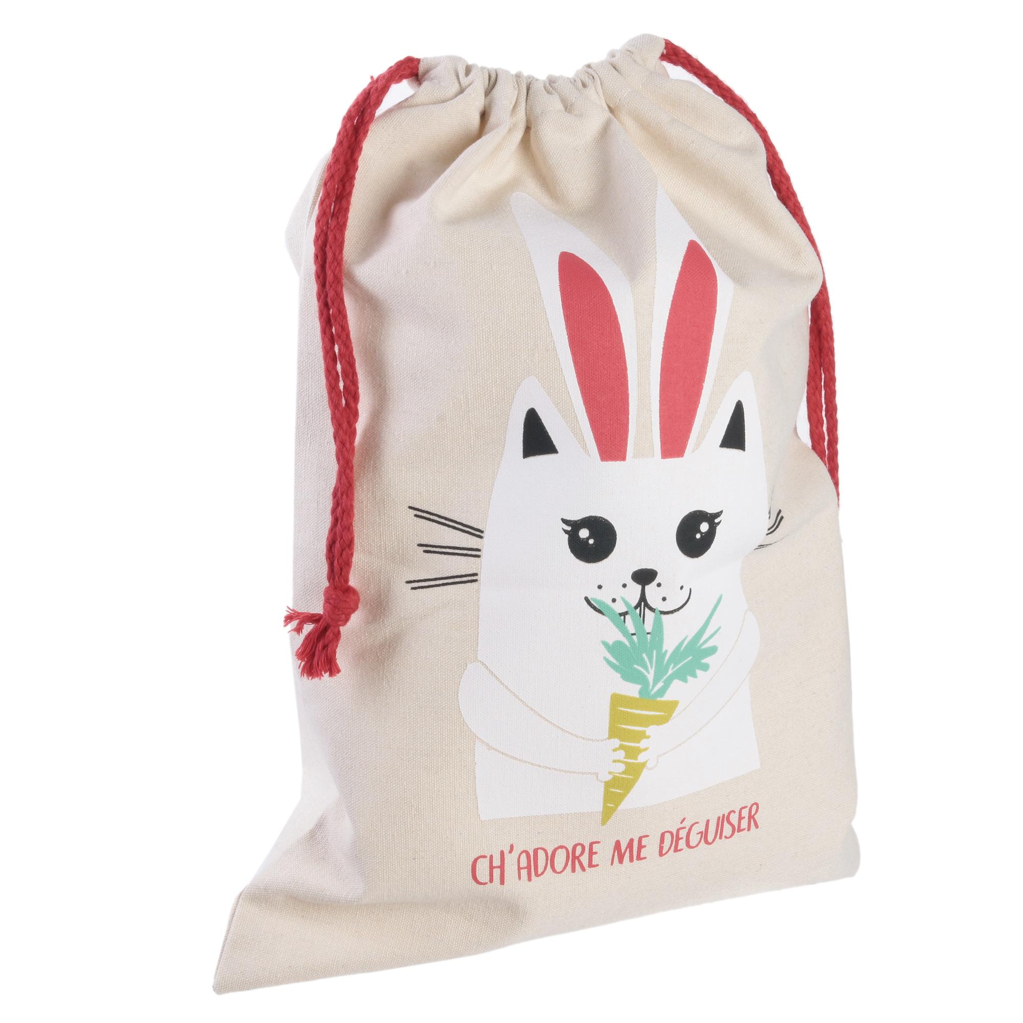 SAC PYJAMA TOILE 35X27CM