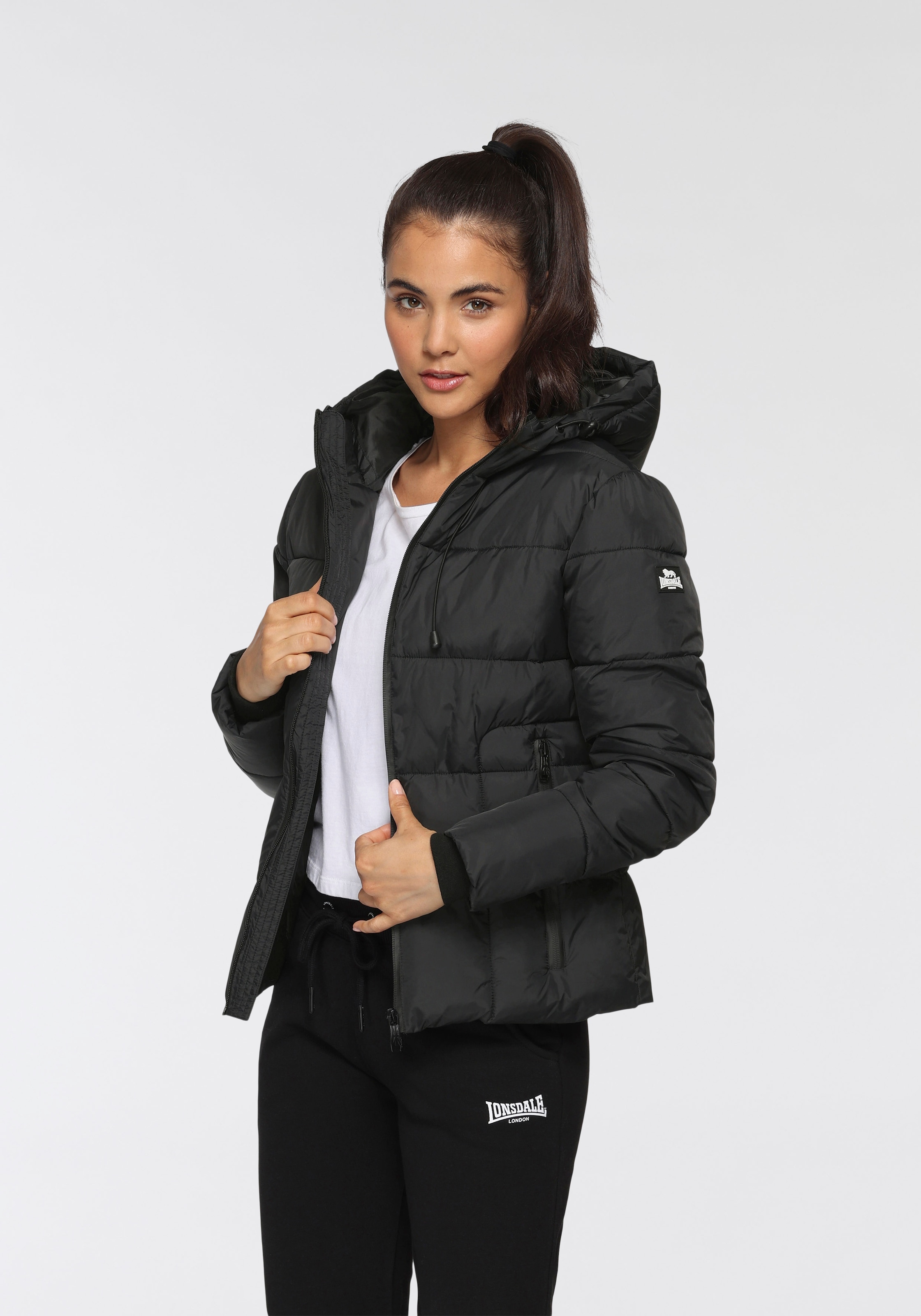 Lonsdale Steppjacke »GRAMPOUND« 1 Stk. tlg. mit Kapuze