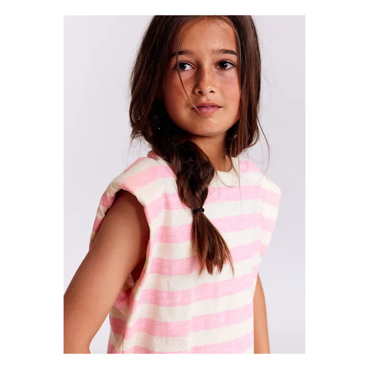 AO76 T-shirt Lora Rayé | Rose