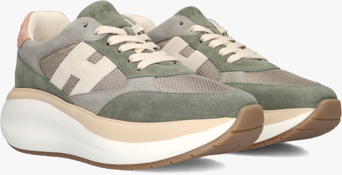 groene hogan lage sneakers h714 allacciato h