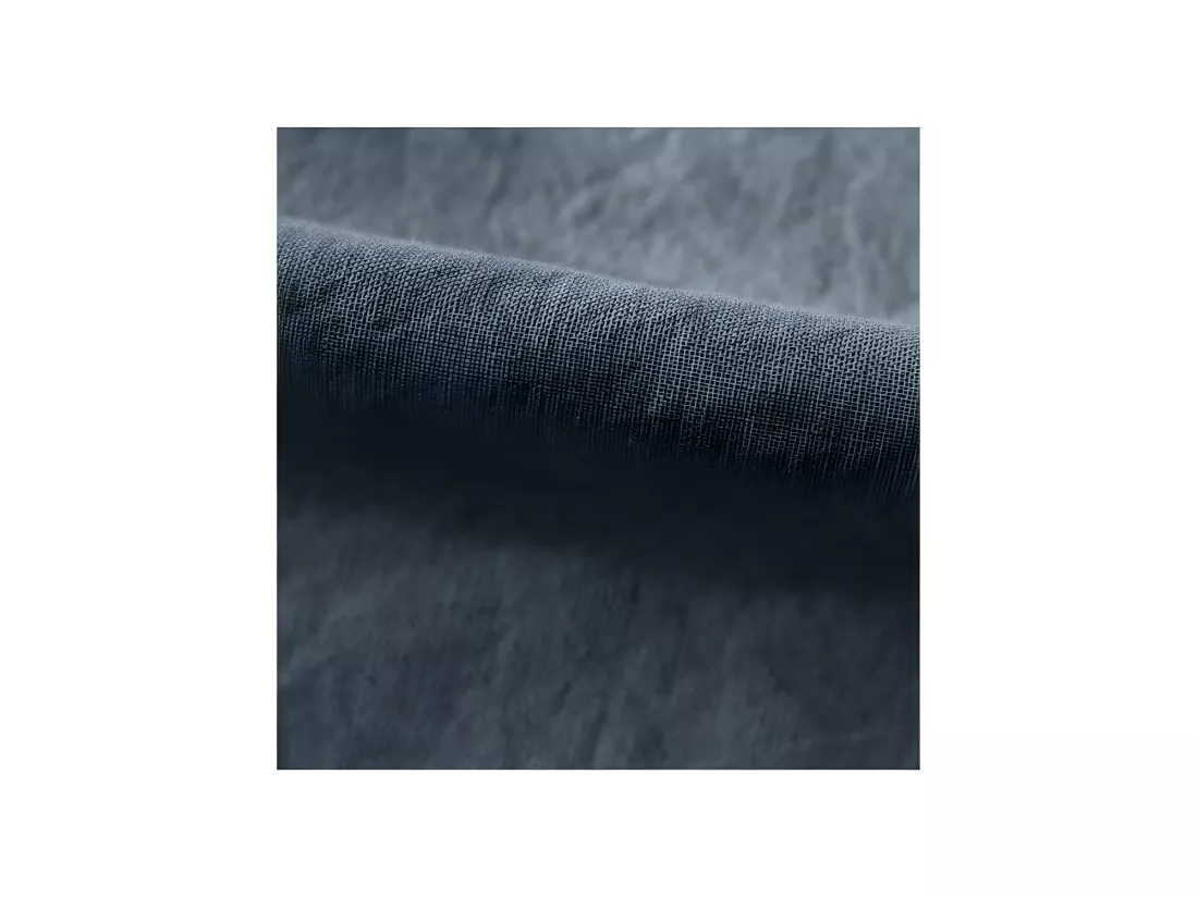 Lot De 2 Taies D’oreiller Pur Coton Teint Lavé 63 Fils/cm² Vent Du Sud - Granit - 65 X 65 Cm
