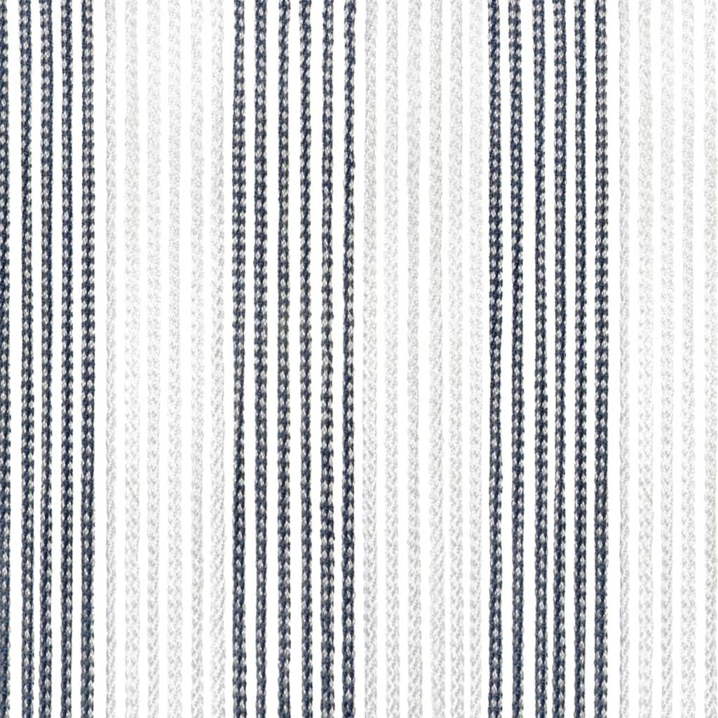 Rideau de porte korda 190x60 cm bleu et blanc