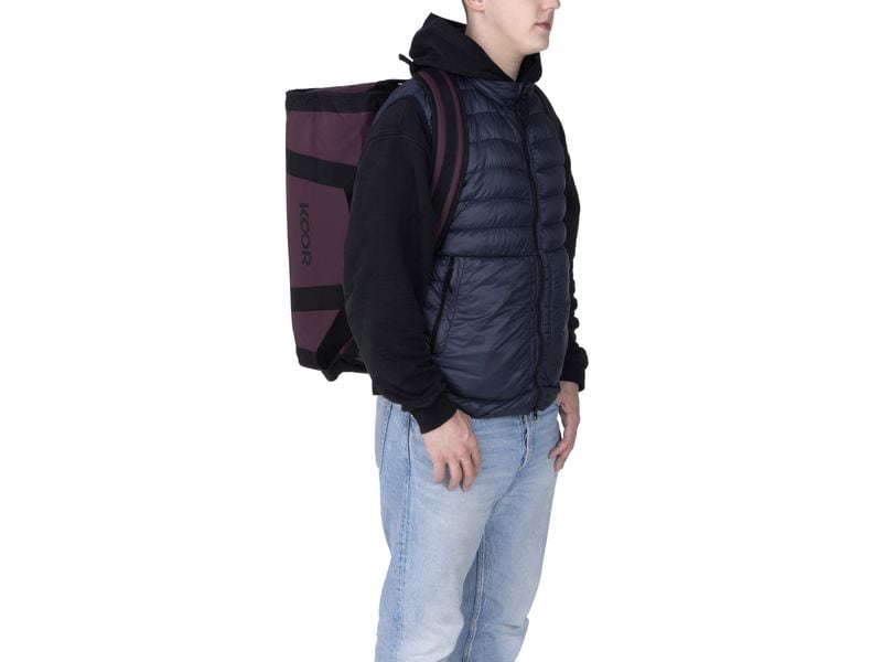 KOOR Duffle Bag Sooma 50 l, Maroon Wasserabweisende Reisetasche