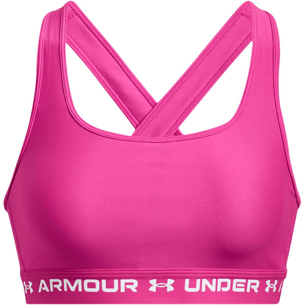 Under Armour CROSSBACK MID - Brassière Femme rose