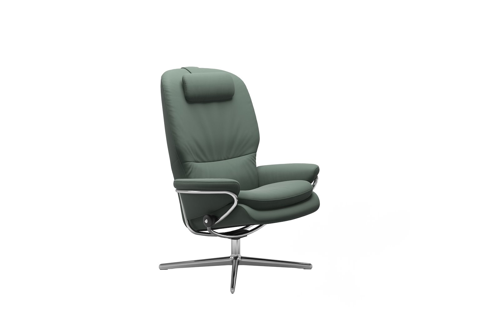 Rome lenestol Hud Paloma Sage Green - Cross - Chrome