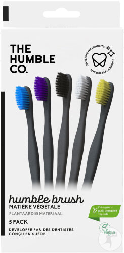 The Humble Co Brosse À Dents Végétale Famille 5 Couleurs 5 Pièces