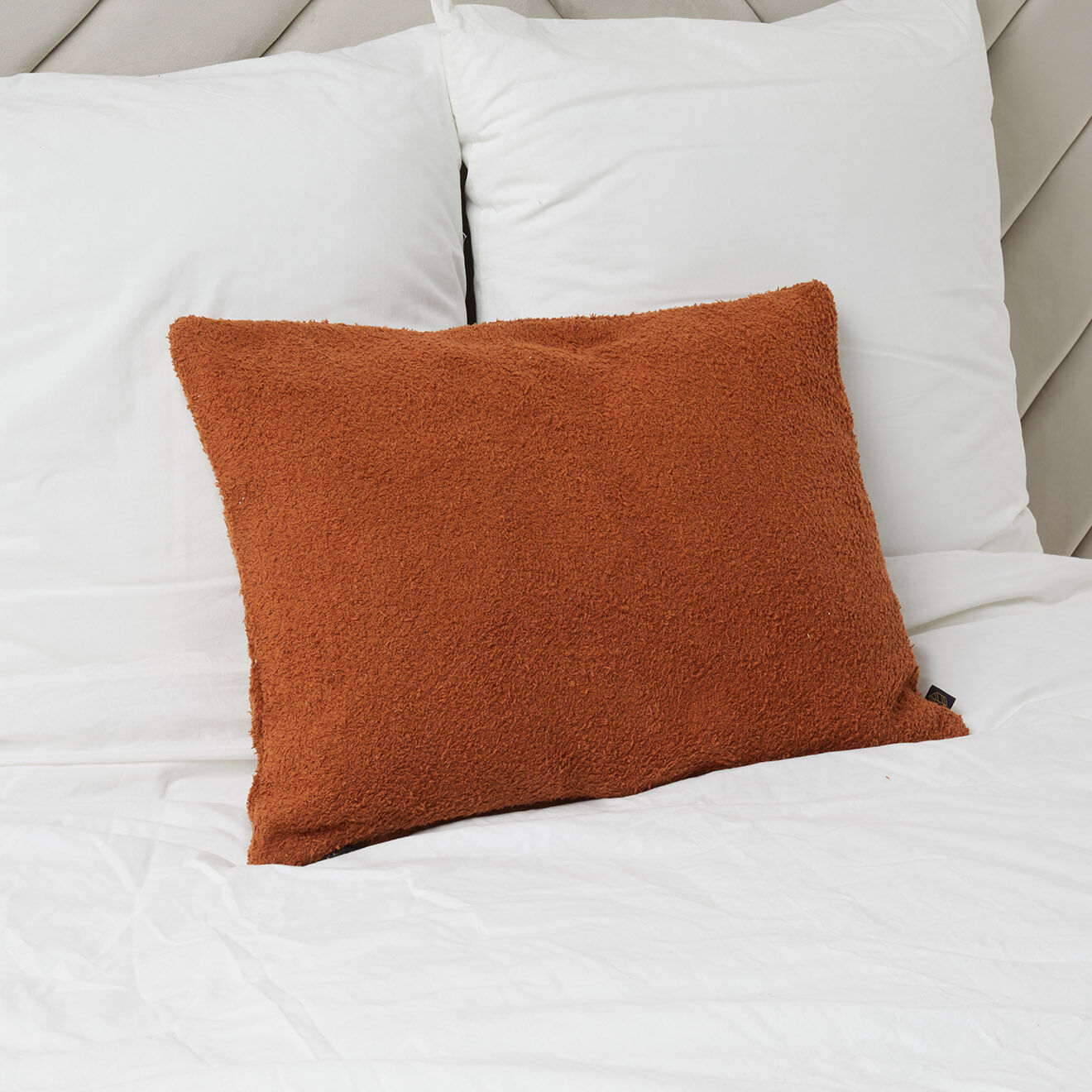 Haomy Housse de coussin bouclette Erode caramel - 40x60 cm