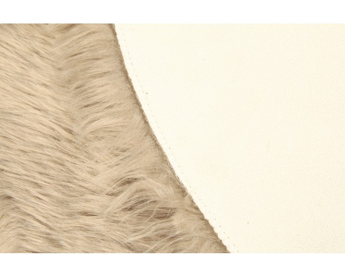 Zitkussen van imitatiebont, taupe, Ø 35 cm