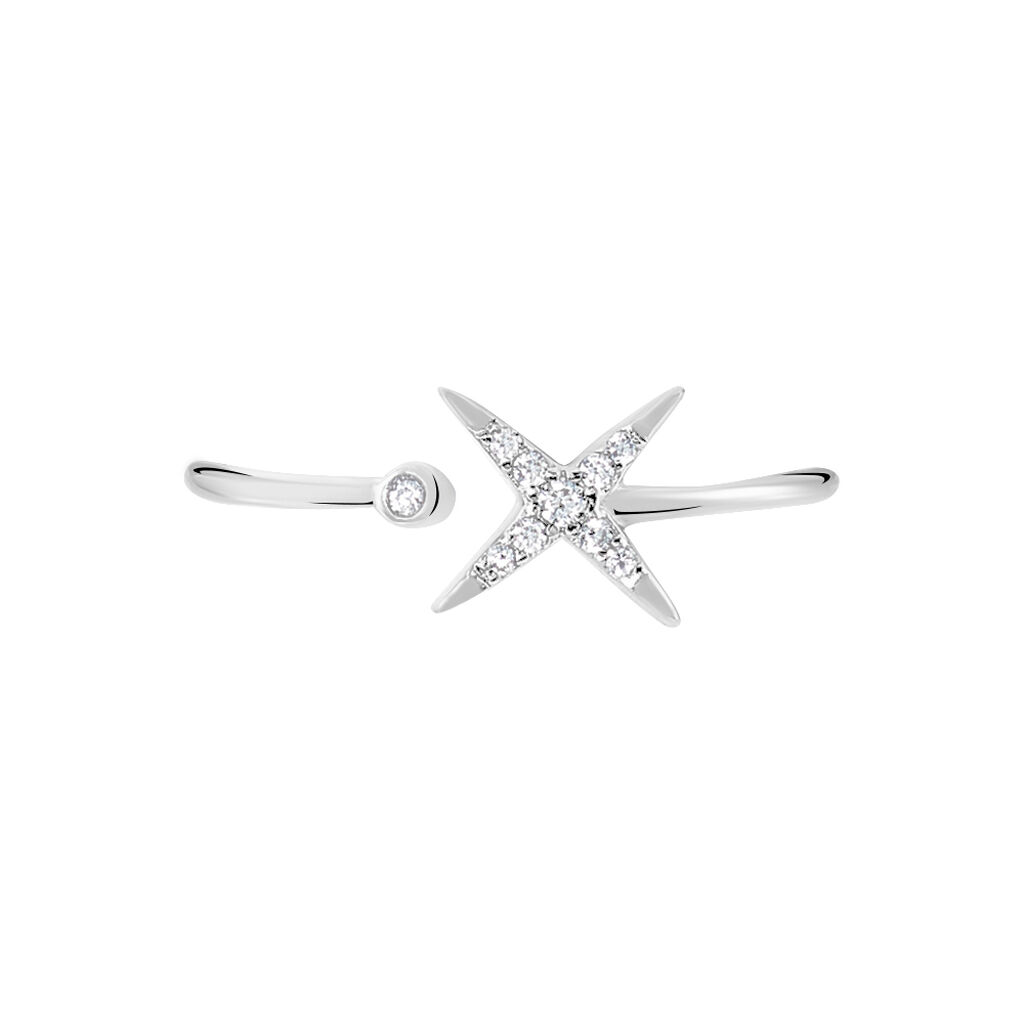 Bague Pluton Argent Blanc Oxyde De Zirconium