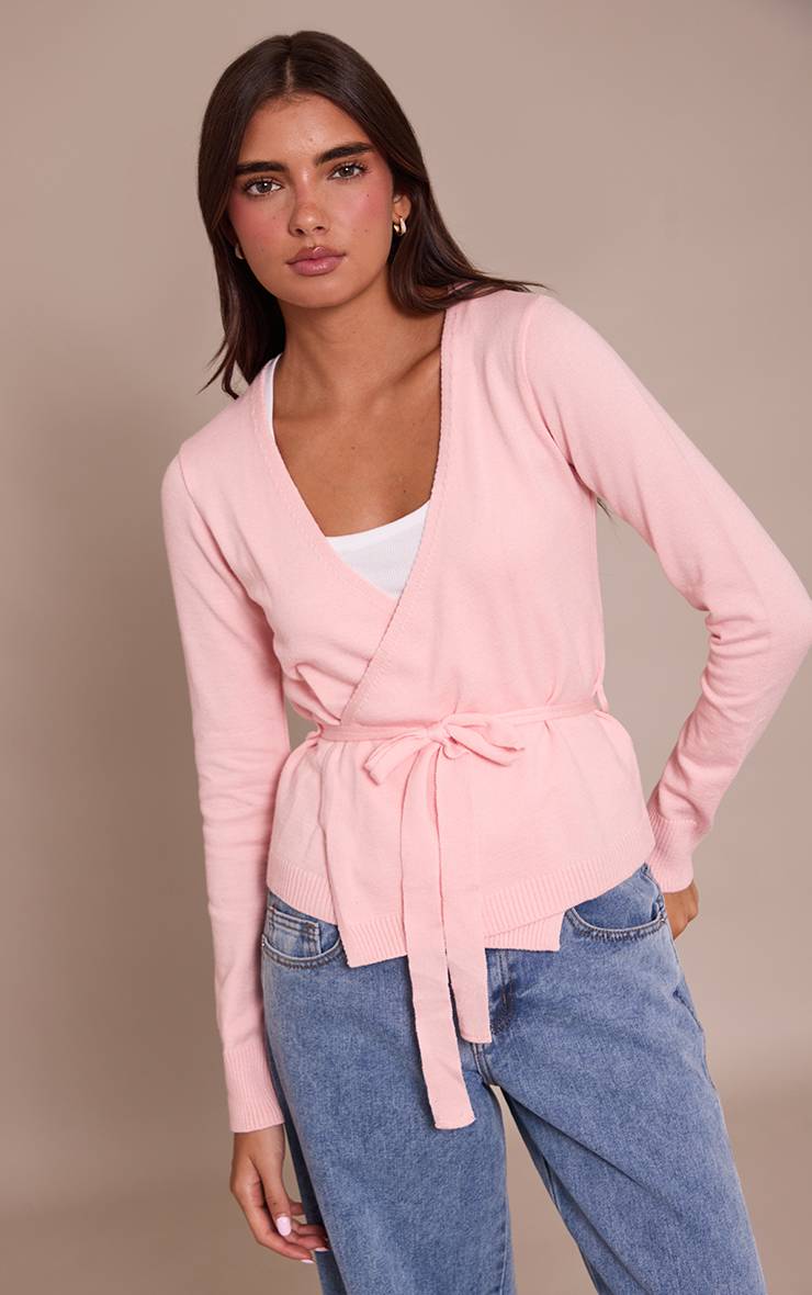 Rose Cardigan Enveloppant Tricoté Pilates