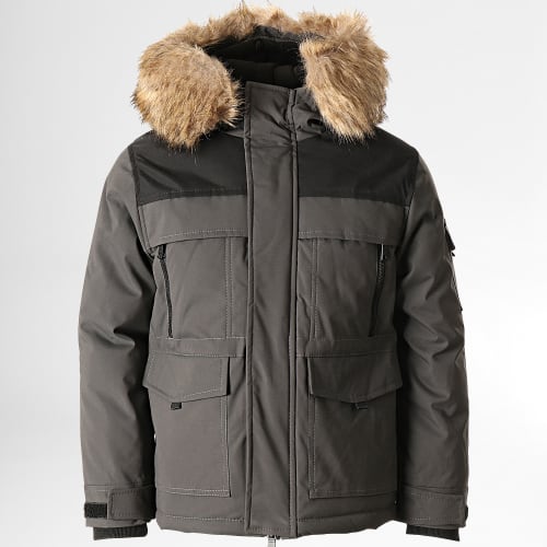 Parka Fourrure Enfant FD900-2 Gris Anthracite