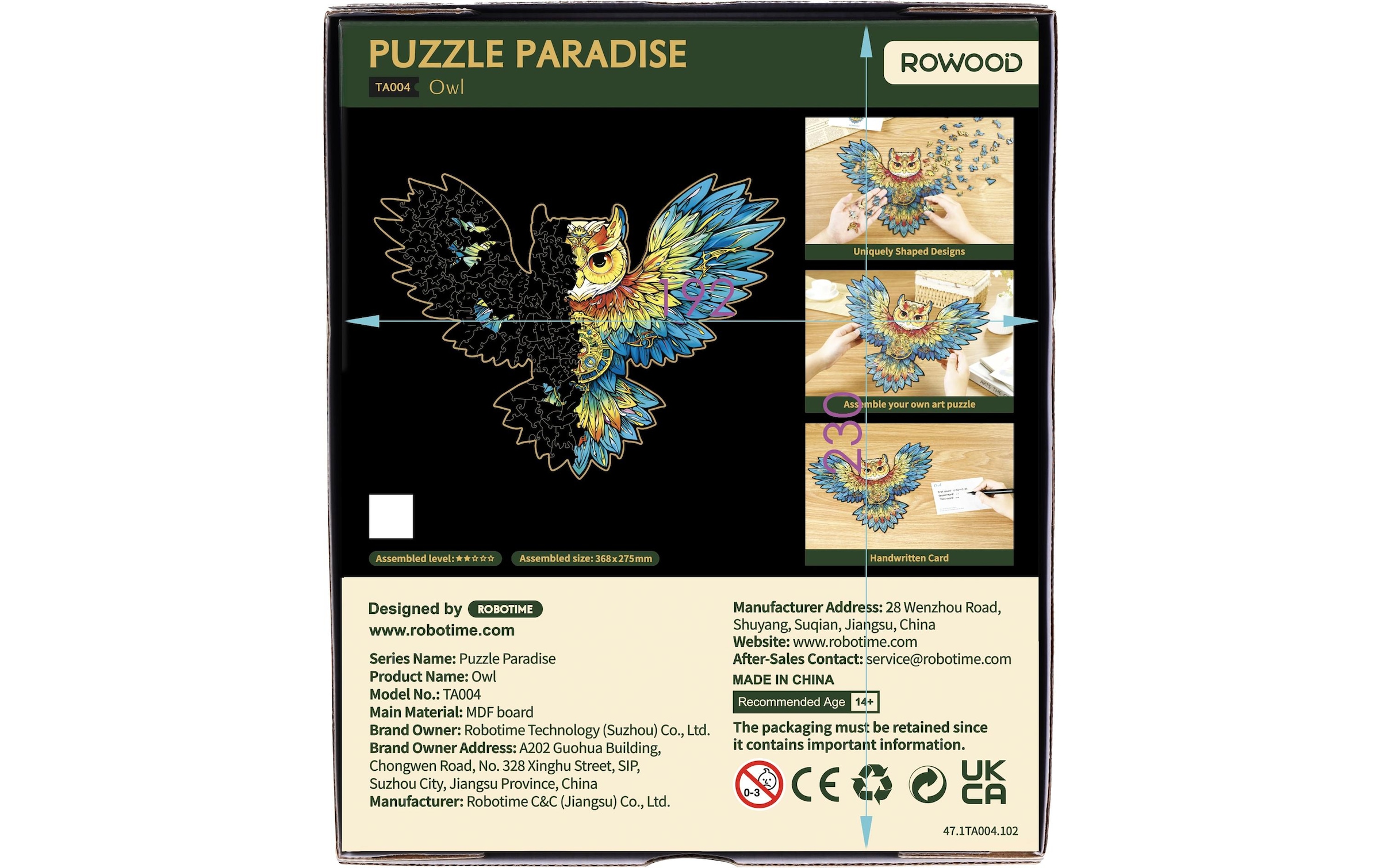 3D-Puzzle »RoboTime Eule«