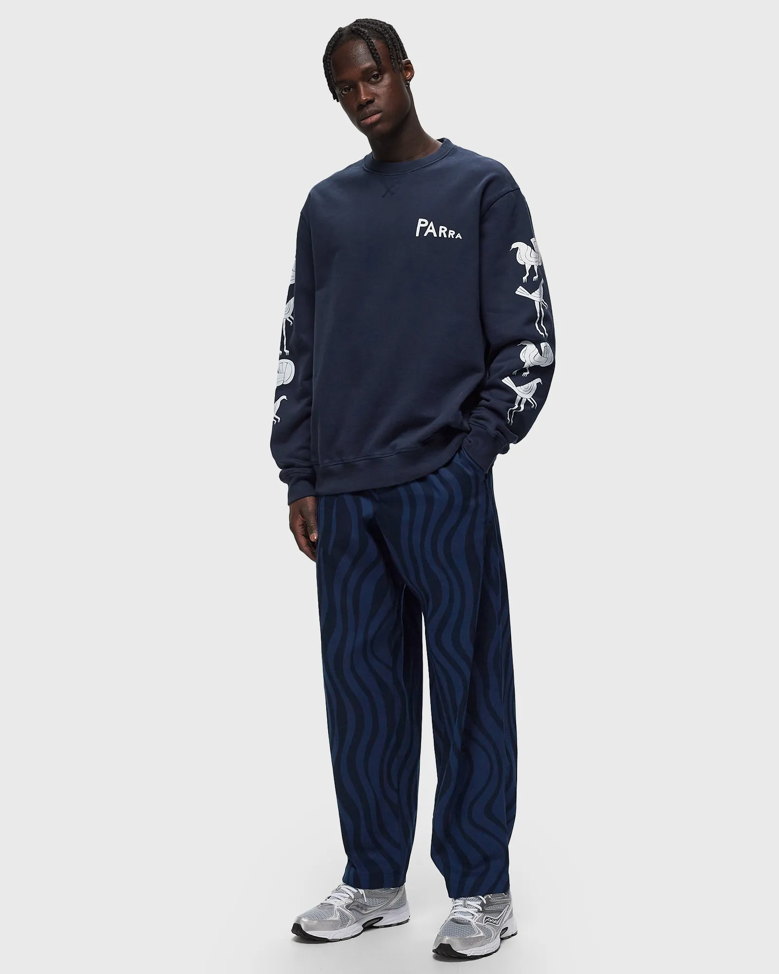 By Parra fancy pigeon crew neck sweatshirt