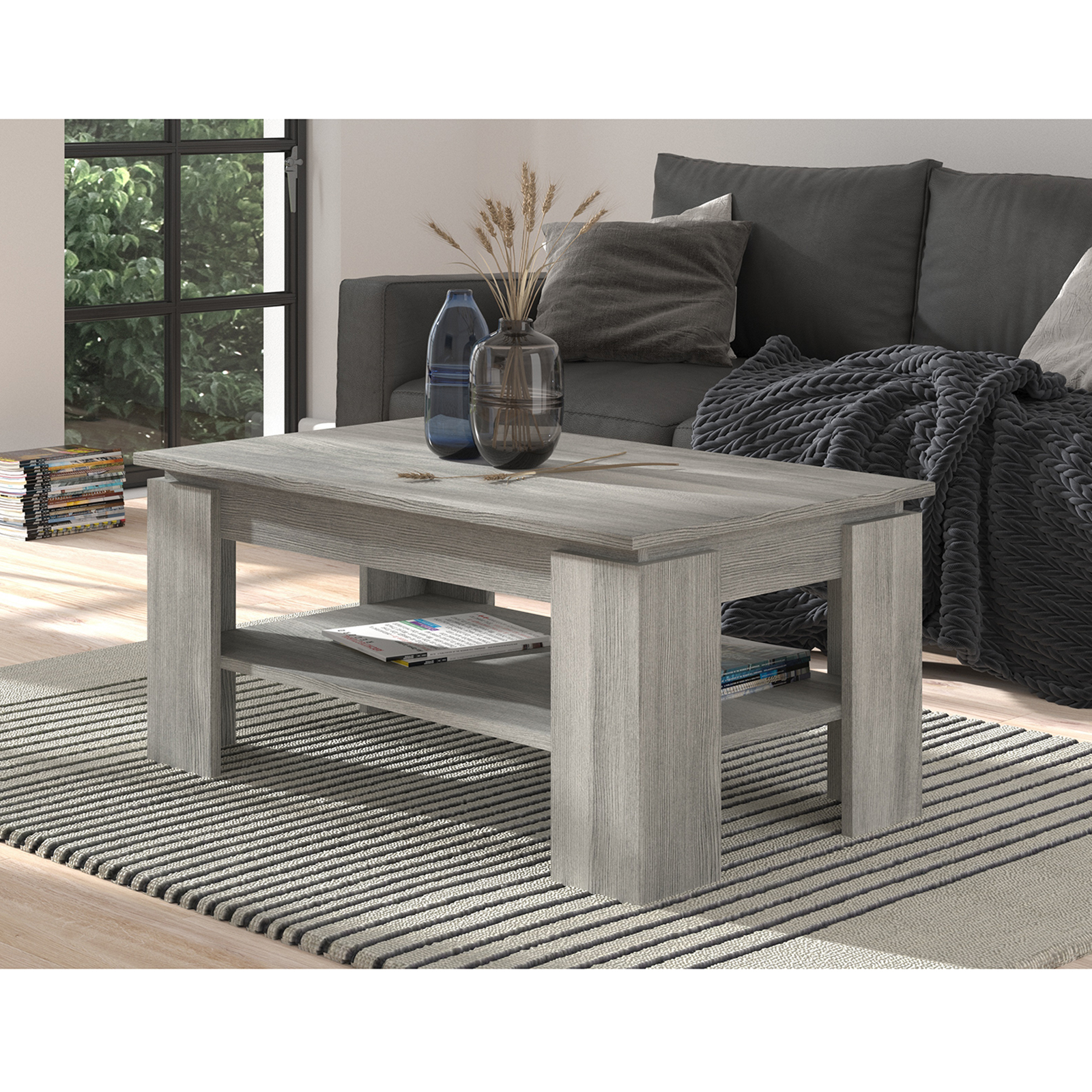 Couchtisch SCOUT - Rauchsilber - 100 cm