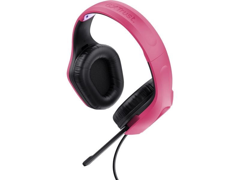 Trust Headset GXT 415P Zirox Pink/Schwarz Gaming-Headset mit komfortablen ohrumschliessenden Polstern und einstellbarem Mikrofon