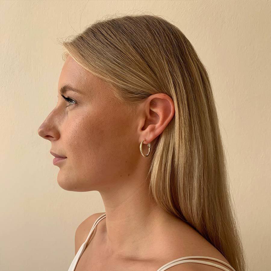 Snö Of Sweden Story Small Ring Earring Gold/Clear 20mm