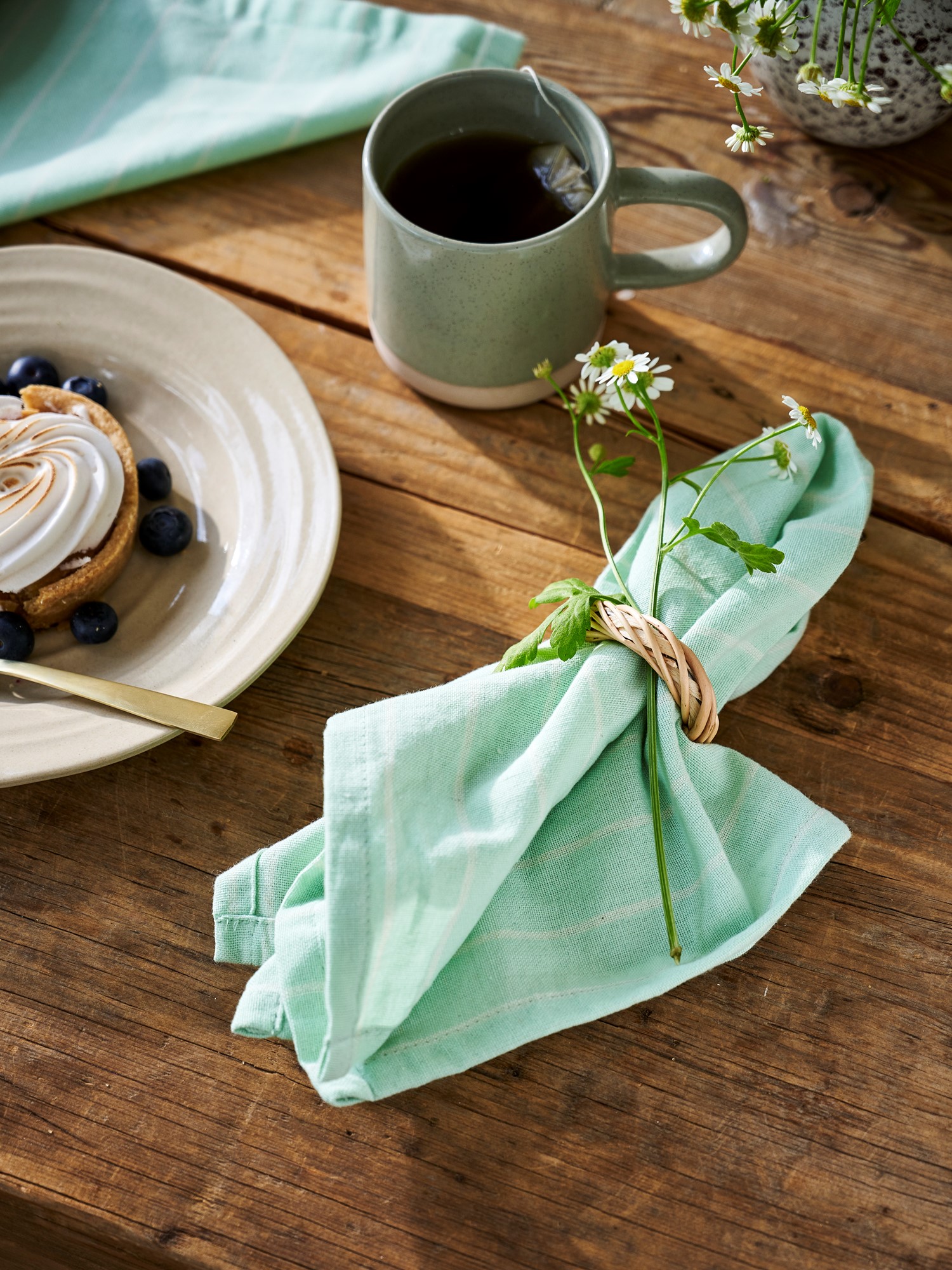 Stofservietter 4-pak | Bomuld. 40 x 40 cm. 4 stk. | Dusty Green