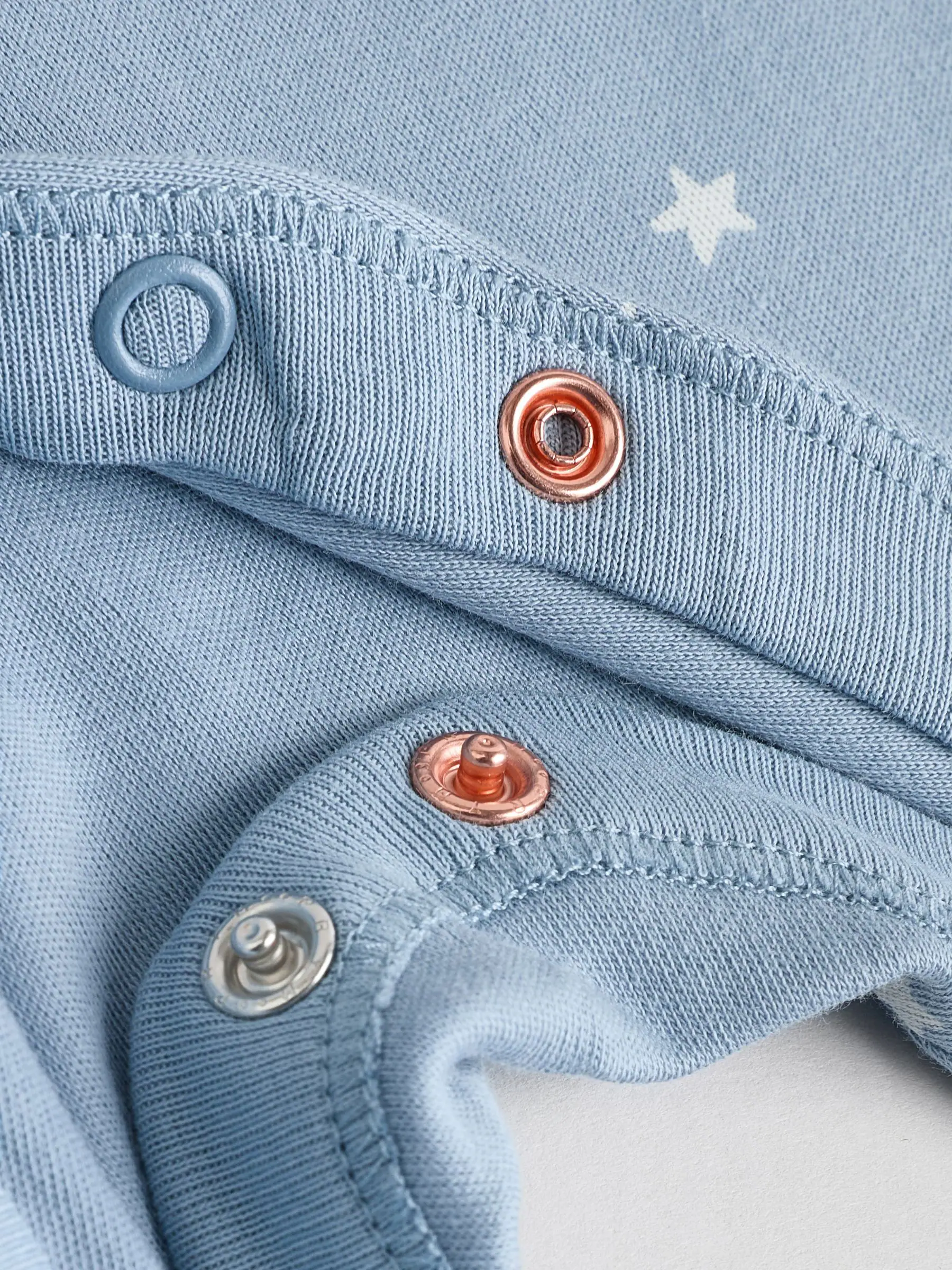 Blauw - Baby Popper Sleepsuits 7 Pack (0mths-2yrs)