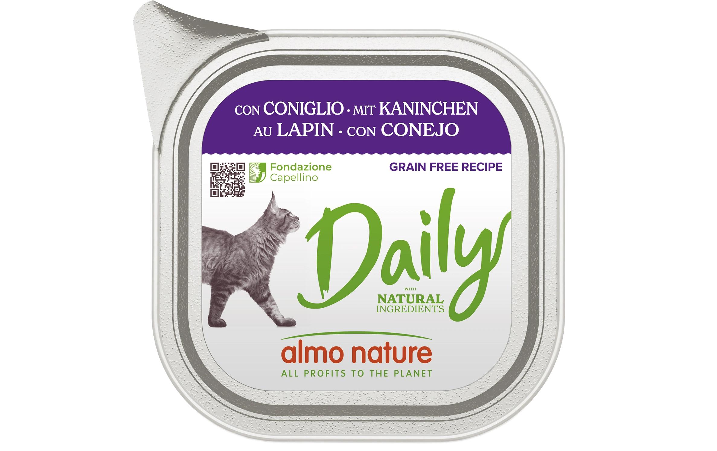 Nassfutter Daily mit Kaninchen 32 x 100gAlleinfuttermittel für ausgewachsene Katzen