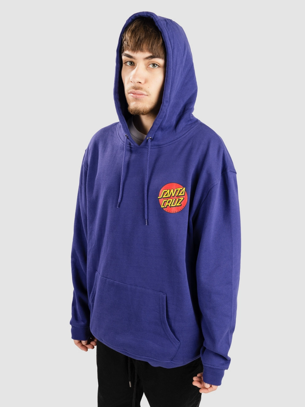Santa Cruz Classic Dot Chest Hoodie navy blue