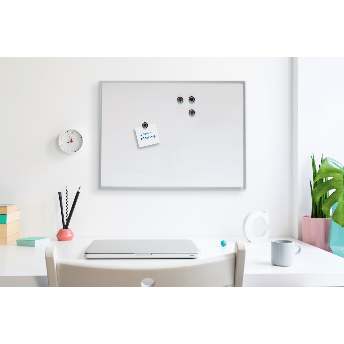 Nobo Small magnetisk Whiteboard aluminium ramme 58,5x43cm