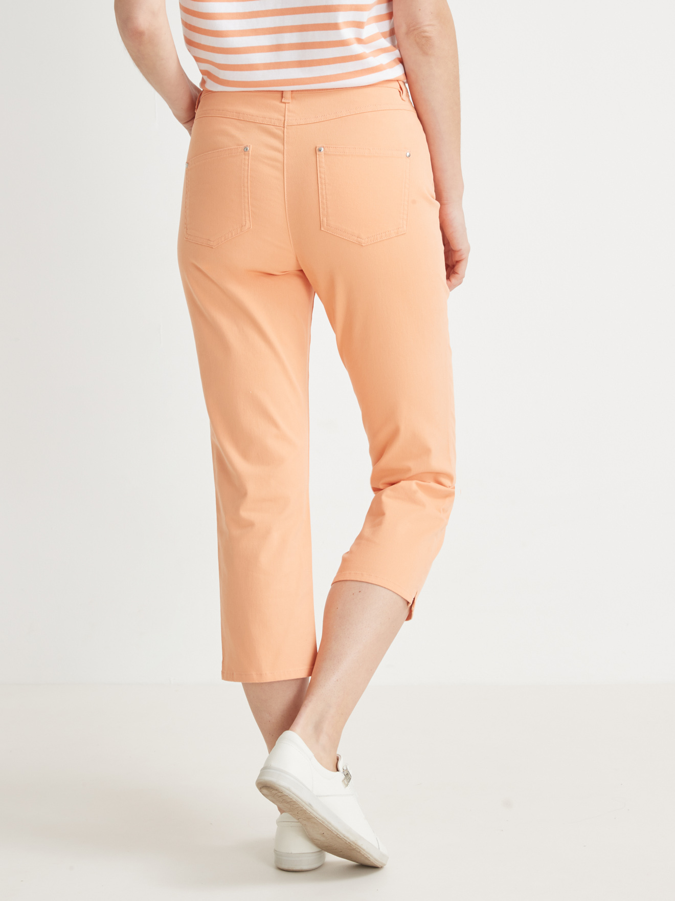 Pantalon corsaire en toile extensible