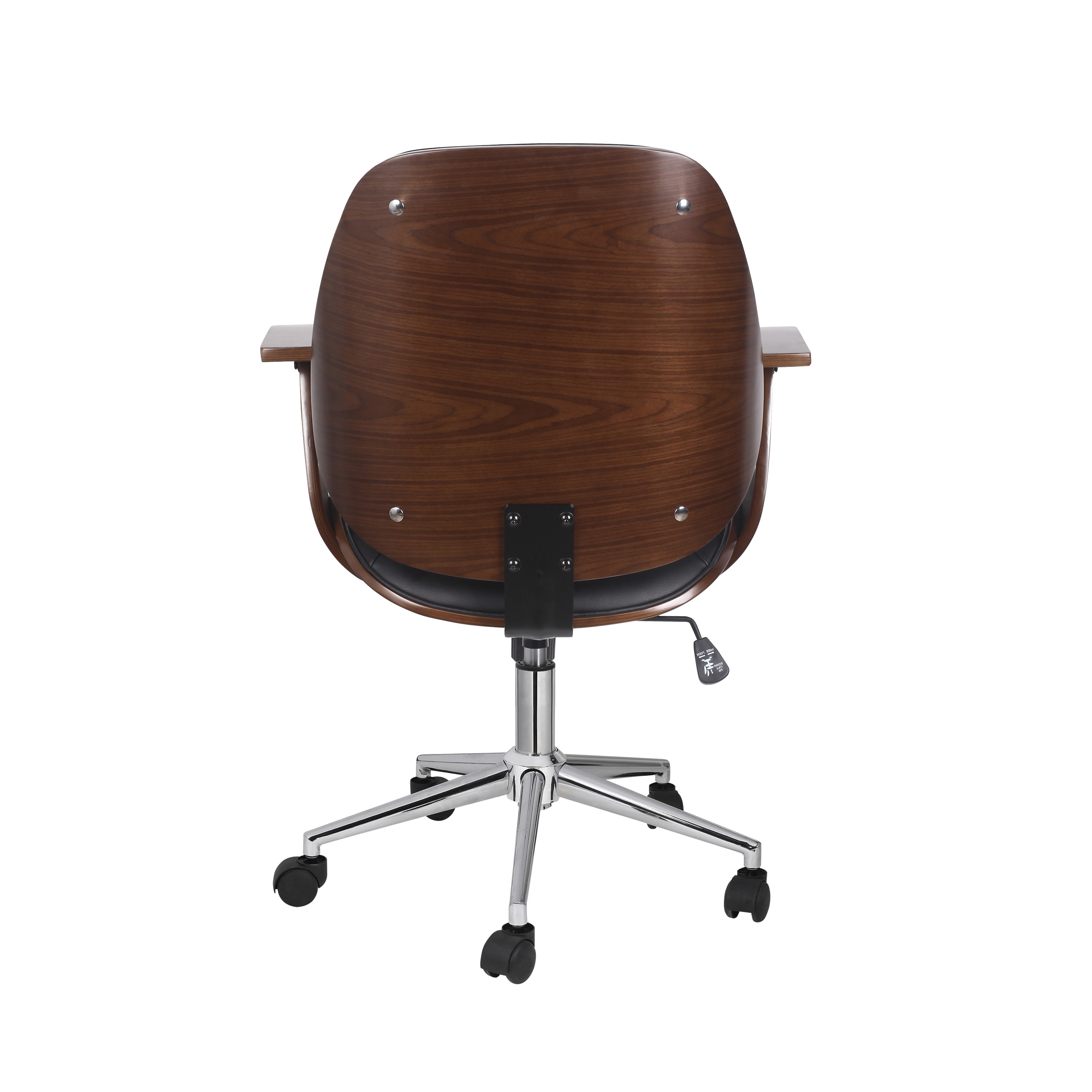 Bürostuhl Leder GATSBY braun/schwarz
