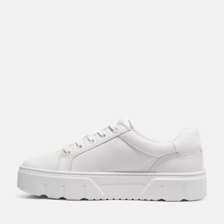 Basket basse à lacets pour femme en blanc