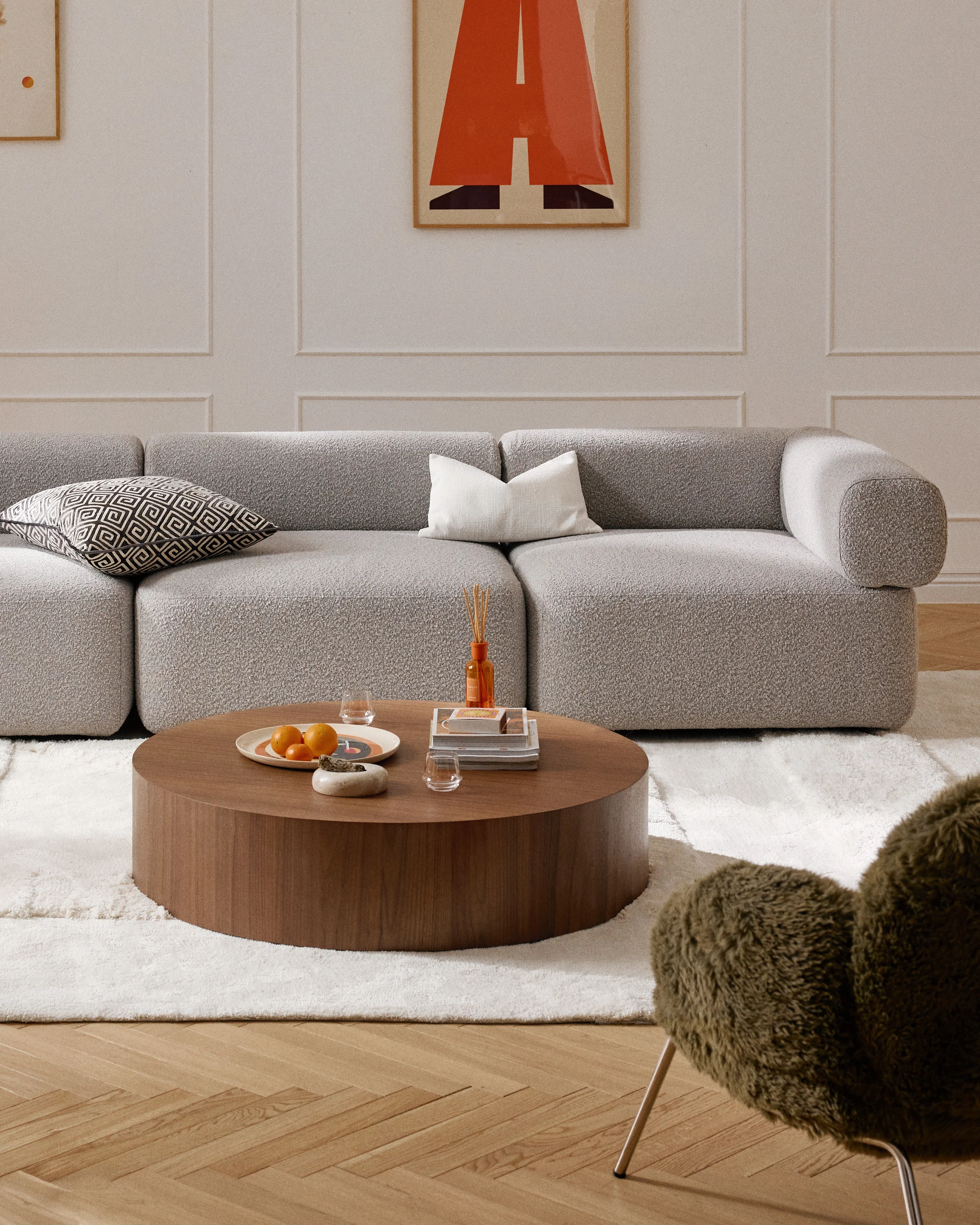 XL ronde houten salontafel Dan
