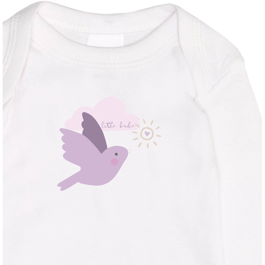 Liliput Langarmbody grau-weiss