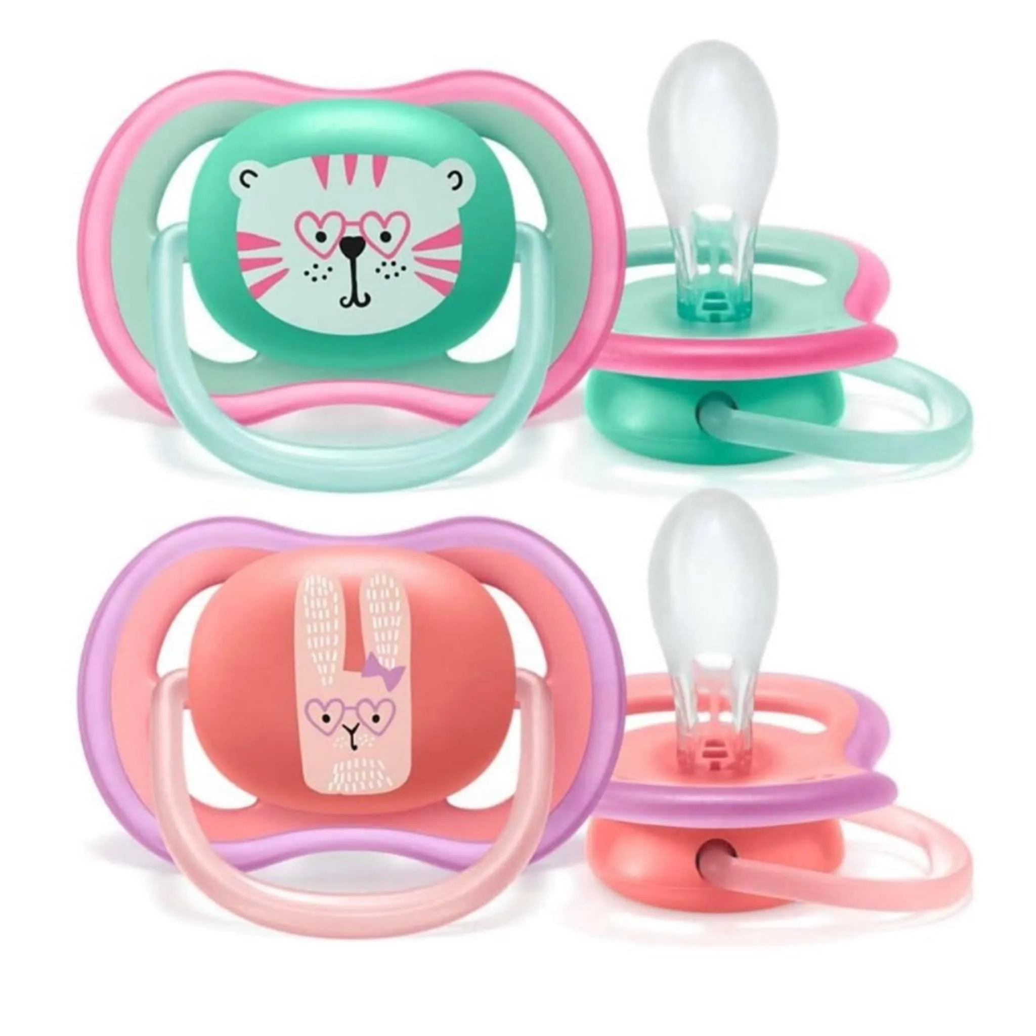 Philips Avent Suce Orthodontique 18m+ Ultra Air Paquet de 2 - Rose