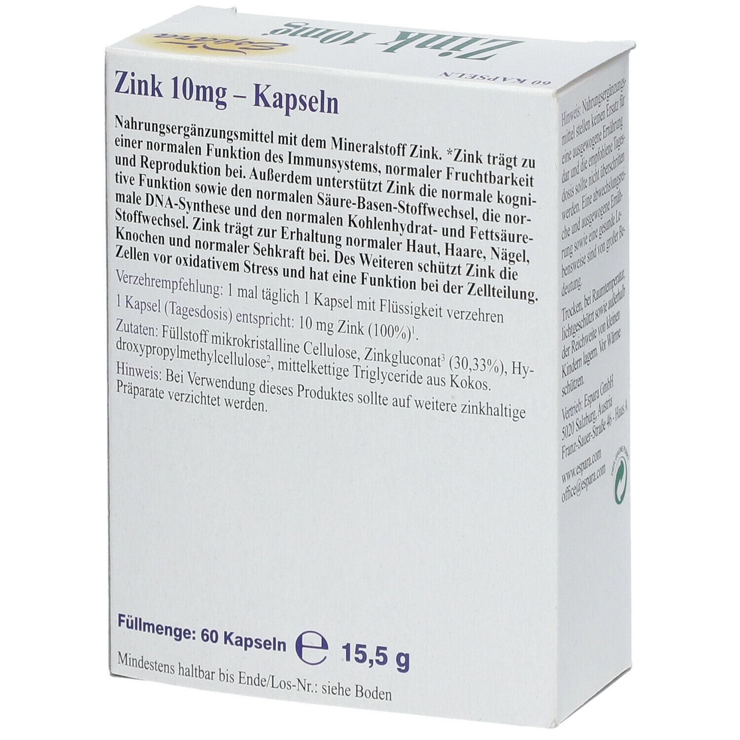Zink 10 mg